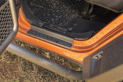 RUGGED RIDGE 11216.21 Rugged Ridge All-Terrain Entry Guards - Fits 2007–2018 Jeep Wrangler JKU 4-Door - Trail-Ready Look & Scratch Protection - Black Thermoplastic - 4-Piece Set