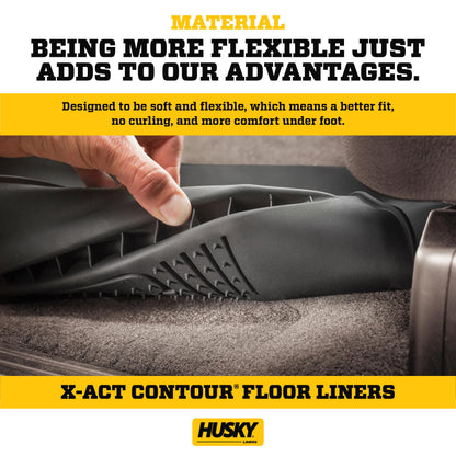 Husky Liners 50751 Husky Liners X-act Contour Floor Mats – Fits 2019-2024 Kia Forte – 2nd Row, 1-pc Black - 50751