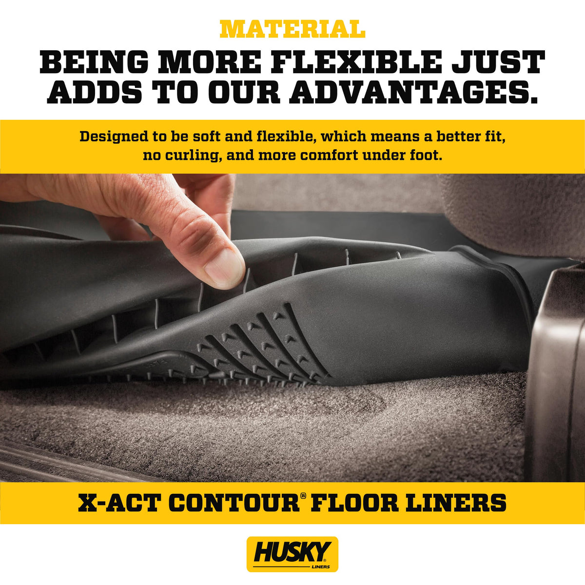 Husky Liners 54111 Husky Liners X-act Contour Floor Mats – Fits 2024-2026 Ford Ranger SuperCrew (Crew Cab), Will NOT Fit SuperCab (EXT Cab) – Front Row, 2-pc Black - 54111
