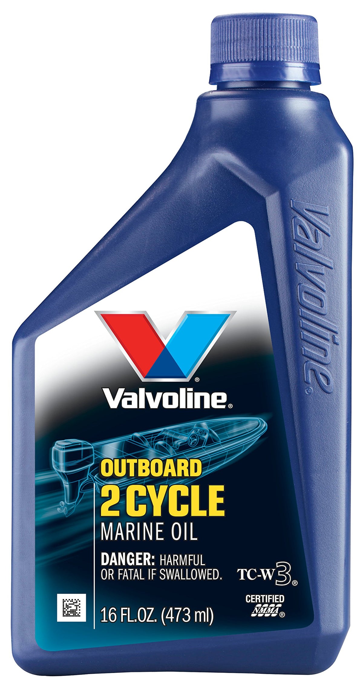 VALVOLINE VV469 Valvoline 2-Stroke Outboard Marine Oil - 16 oz., Case of 12; VV469-12PK