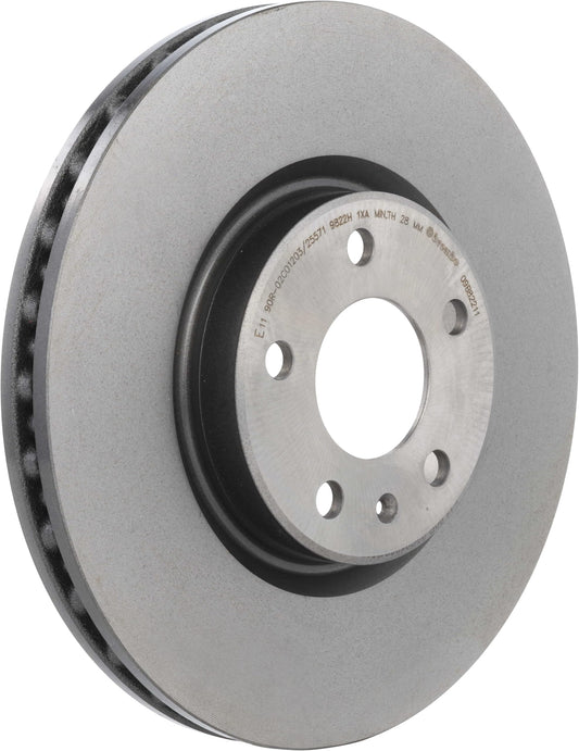 BREMBO 09B82211C02 Brembo 09.B822.11 UV Coated Pillar Vented Front Brake Rotor AUDI OE# 8R0615301C