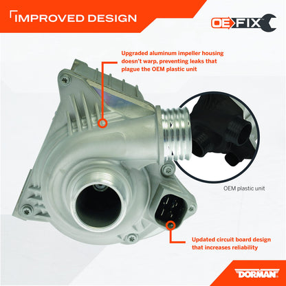DORMAN 599-962 Dorman 599-962 Electric Engine Water Pump Compatible with Select BMW Models (OE FIX)