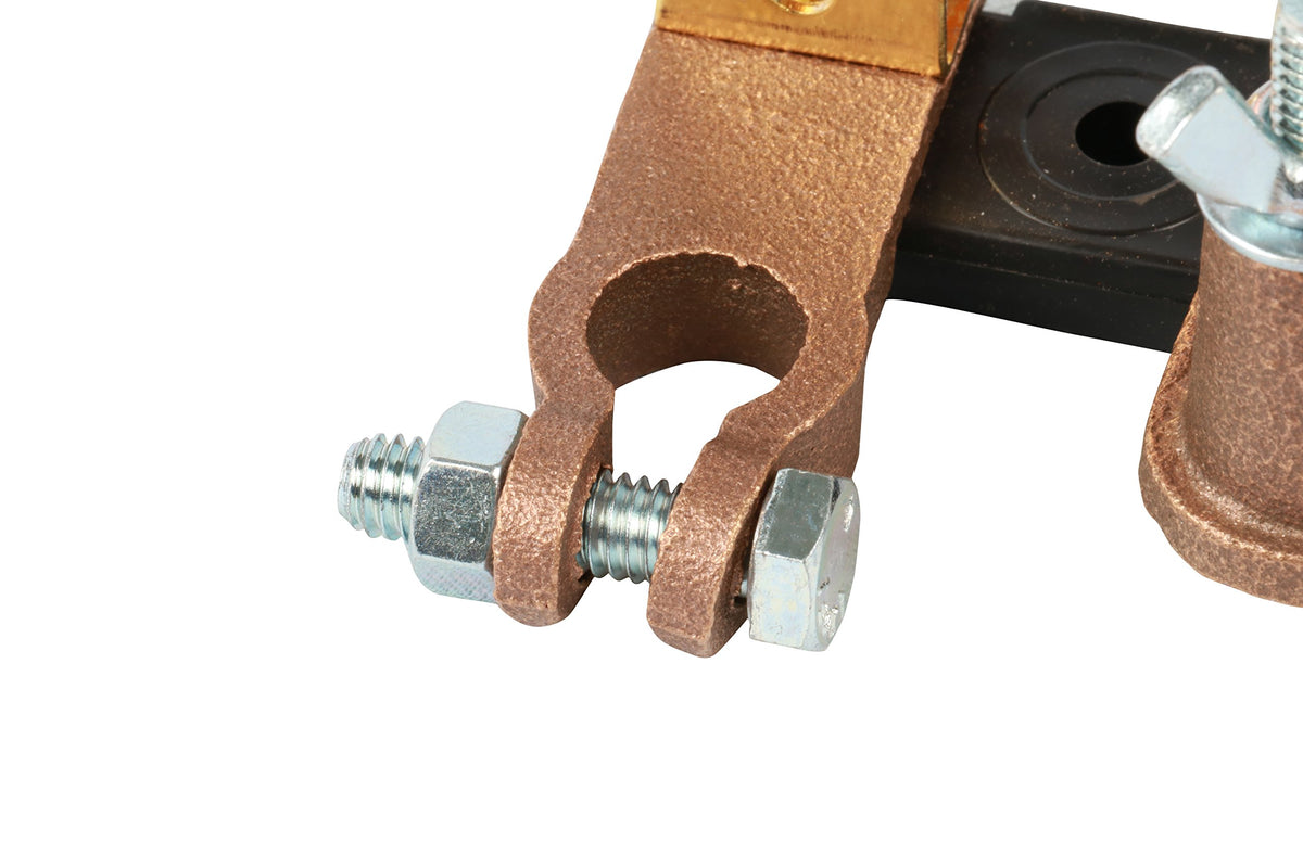 WIRTHCO 20148 Battery Doctor WirthCo Top Post Battery Disconnect Knife Switch, Low Vertical, 5/8 in Post with 5/16-18 Stud and Wing Nut, 250 Amp 12V, 3 x 4 x 2-1/4 in, Made in USA (20148)