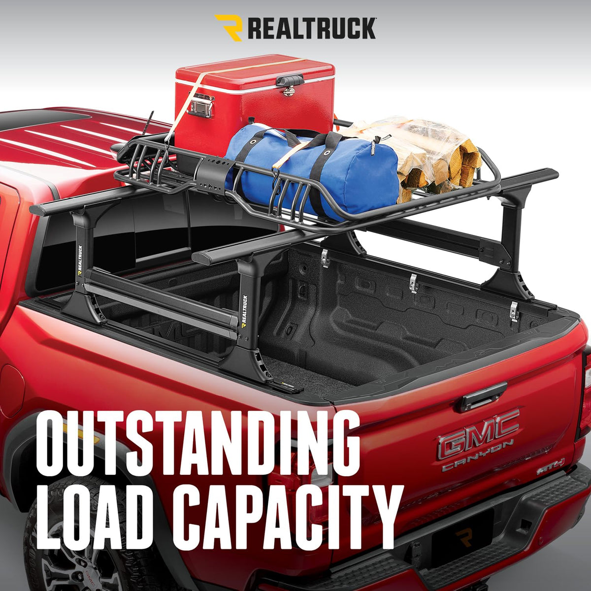 TRUXEDO 1118329 RealTruck TruXedo Elevate TS Rails | 1118329 | Fits 5' to 5'4" Beds - Compact Trucks (56" Rail Length) | RAILS & Cleats Only , Black