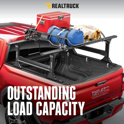 TRUXEDO 1118329 RealTruck TruXedo Elevate TS Rails | 1118329 | Fits 5' to 5'4" Beds - Compact Trucks (56" Rail Length) | RAILS & Cleats Only , Black
