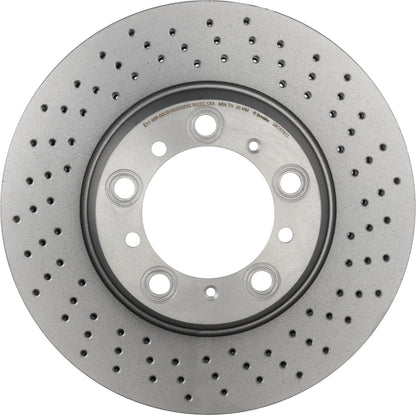 BREMBO 09C87811C02 Brembo 09.C878.11 UV Coated Pillar Vented drilled Rear Brake Rotor PORSCHE OE# 99635240501