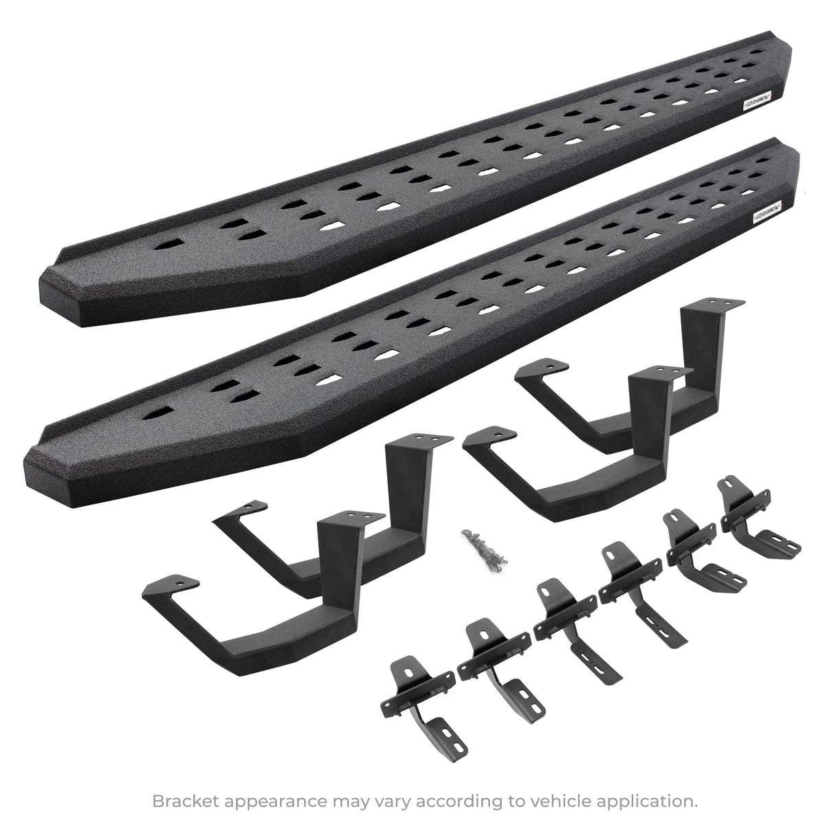 GO RHINO 6903688020T RealTruck RB20 Running Boards, Mounting Brackets, & 2 Pair of Drop Steps | Galvanized Steel, Protective Bedliner Coating | 6903688020T | Fits 2019-2026 Ford Ranger Crew Cab Pickup