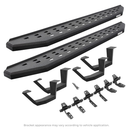 GO RHINO 6941508720PC Go Rhino 6941508720T RB20 Running Board Kit Textured Black Incl. RB20 Running Boards RB20 Drop Steps RB20 Running Board Kit