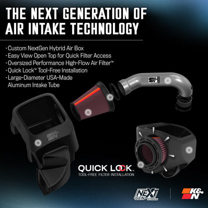 K&N 70-1561 NextGen Aluminum Cold Air Intake System