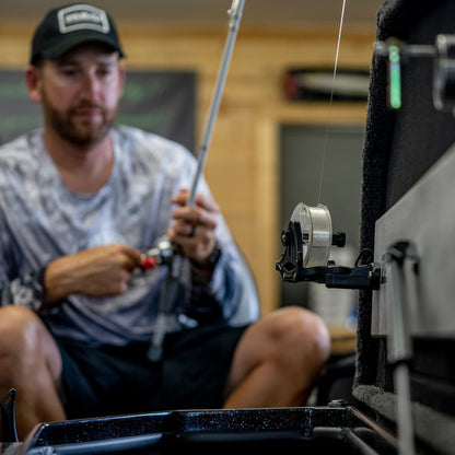 RAILBLAZA 09-4159-11 RAILBLAZA Fishing Line Spooling Station for Boats or Kayaks, Adjustable with Pivoting Base for StarPorts, Tracks, or Fixed Mounts