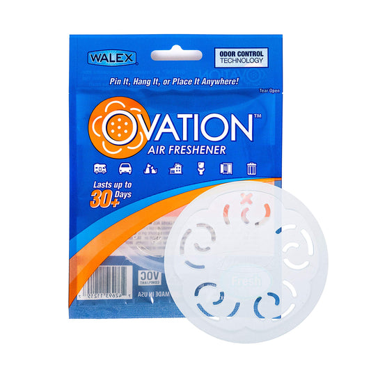 WALEX OVAFFRE1 Walex Ovation Portable Air Freshener Discs, Solid Odor Control Deodorizer for Toilets, RV Trailers, Boats, Cars, OVAFFRE1, Fresh, Pack of 1, Lavender