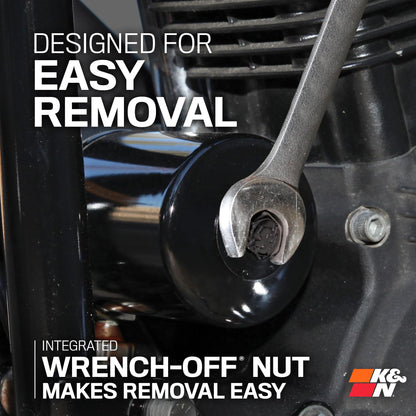 K&N FILTER KN-621 K&N Motorcycle Oil Filter: High Performance, Wrench Off Nut, KN-621