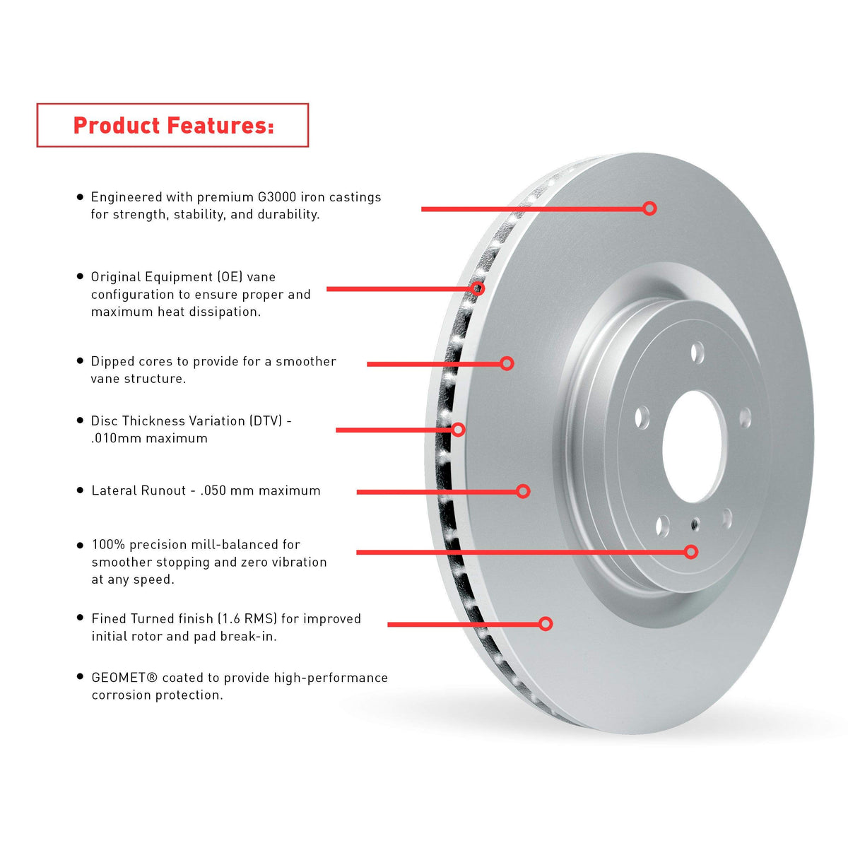 Dynamic Friction 900-74034 Front Brake Rotor