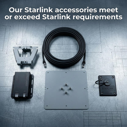 WINEGARD SDWDGMT Winegard Starlink SDWDGMT Standard Metal Roof Mount Kit - Satellite Antenna Base with Corrosion‑Resistant Hardware & Adjustable Bracket - Secure High‑Performance Outdoor Install - Black