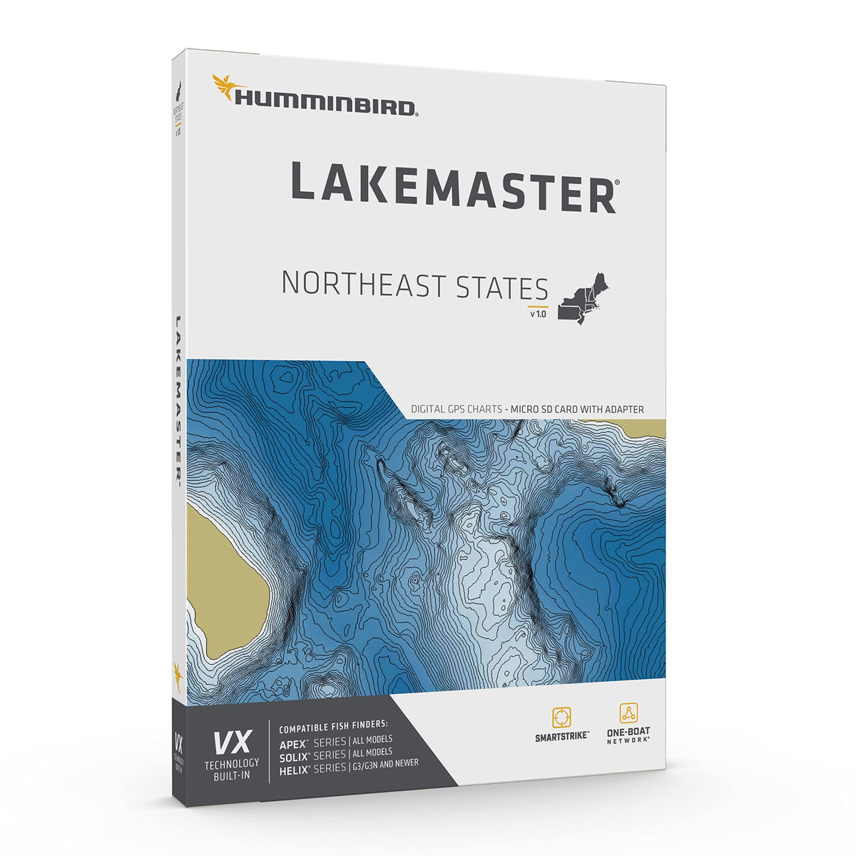 HUMMINBIRD 601007-1 Humminbird LakeMaster Northeast V1 Map SD Card for Fish Finders