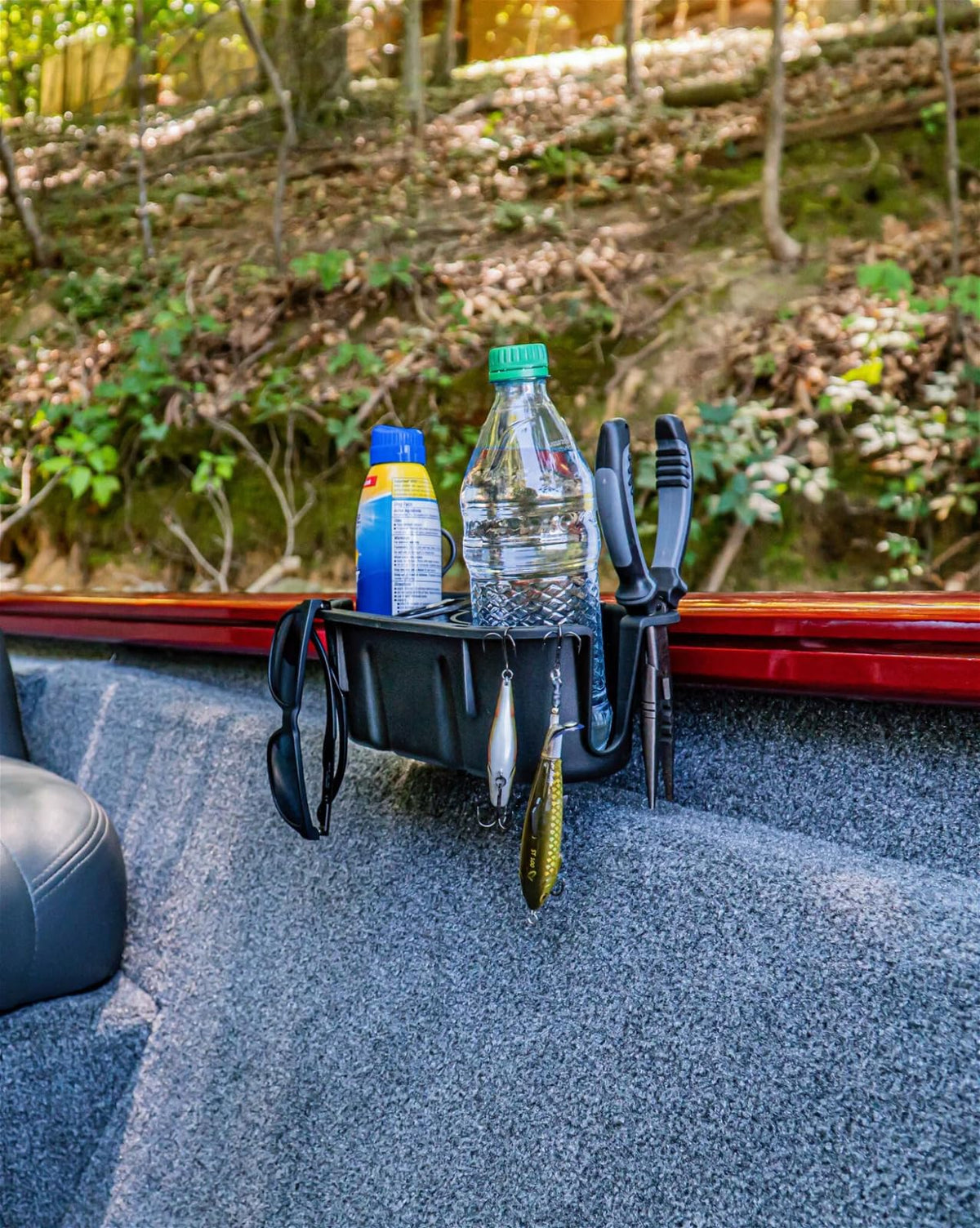 RAILBLAZA 02-4040-11 RAILBLAZA StowPod Cup Holder Storage Caddy for Boats, Perfect for Holding Beverages, Tumblers, Phones, Binoculars and More