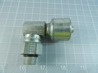 Gates G25128-0606 MegaCrimp Couplings, Male O-Ring Boss Swivel