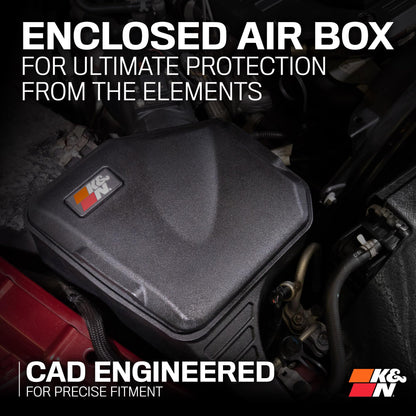 K&N FILTER 63-1592 K&N Cold Air Intake System: High-Flow Air Filter, Increase Performance & Towing: Compatible with 2013-2018 RAM: 2500, 63-1592