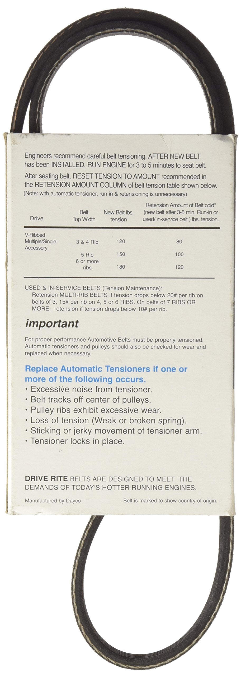 Dayco 5050375DR Serpentine Belt