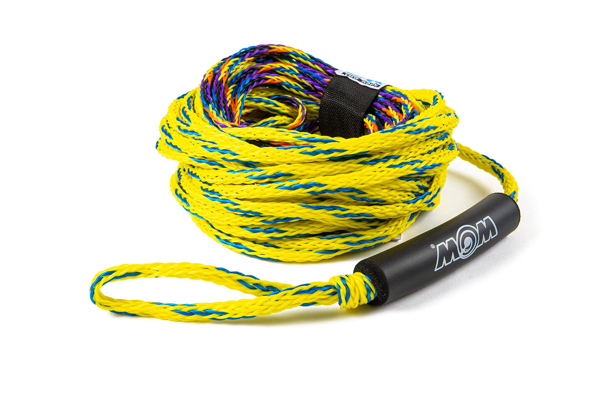 WOW SPORTS 22-WRP-4609 WOW Sports - Tow Rope for Towables - Must Have Boat Accessory - Heavy Duty 16 Strand Design - 60 ft - 2-Section - UV Treated - W/Floating Rubber Handle 2K