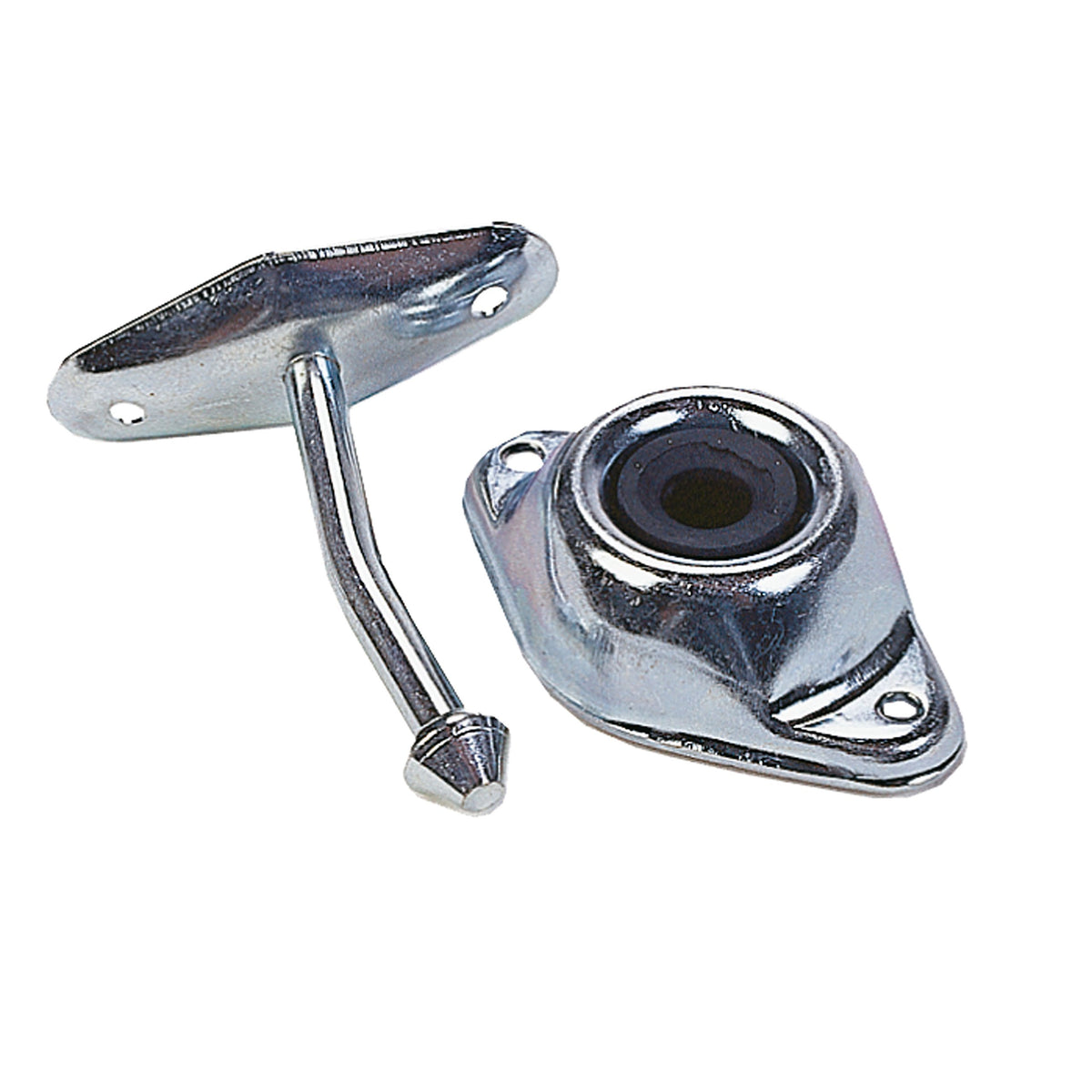 JR PRODUCTS 10314 JR Products 10314 Plunger Door Holder - Angled, 4-3/4", SILVER