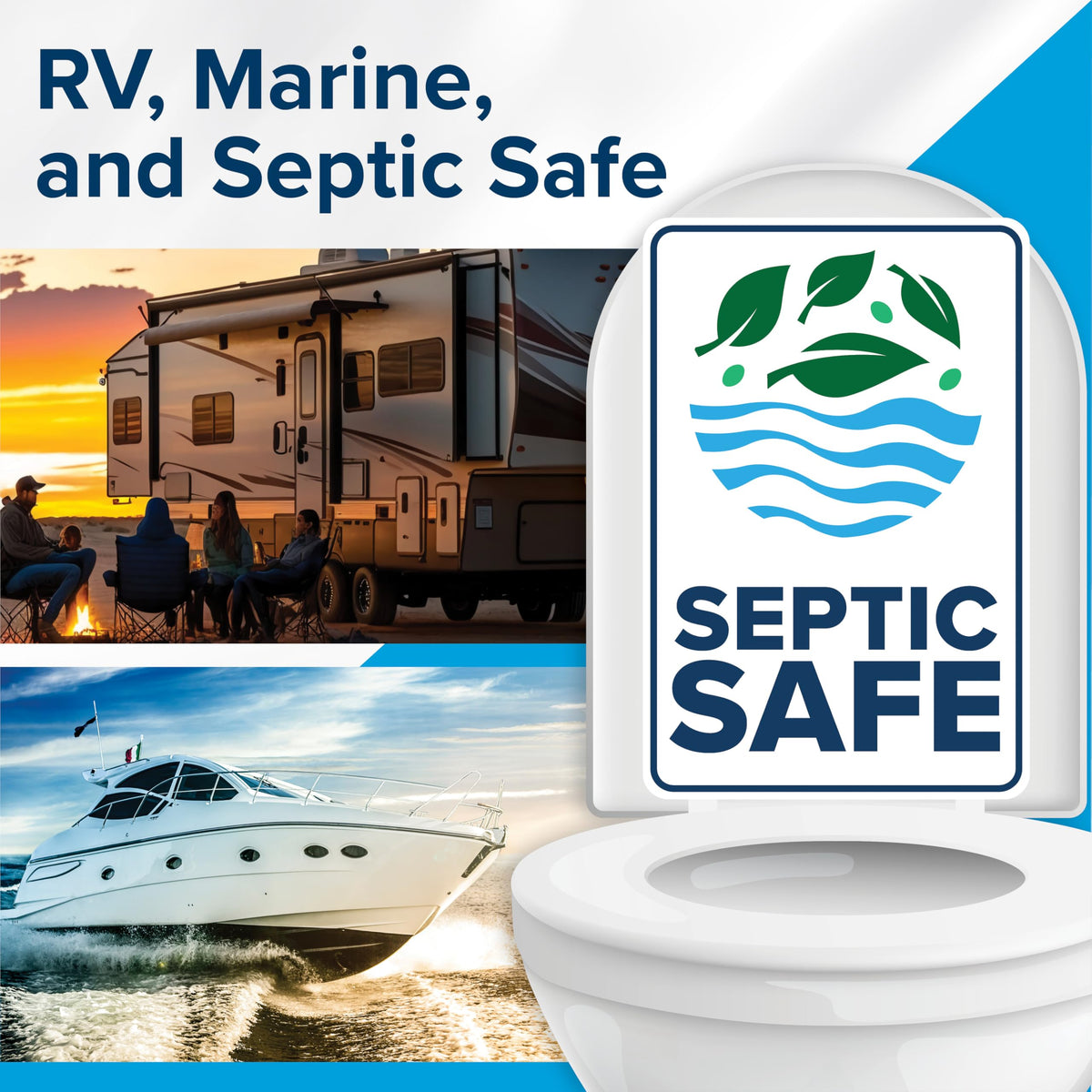CAMCO 40274 Camco Marine & RV Toilet Paper — 2-Ply — Septic Safe — Dissolves Fast — Dye & Fragrance Free — 4-Rolls (500 Sheets Per Roll) (40274)