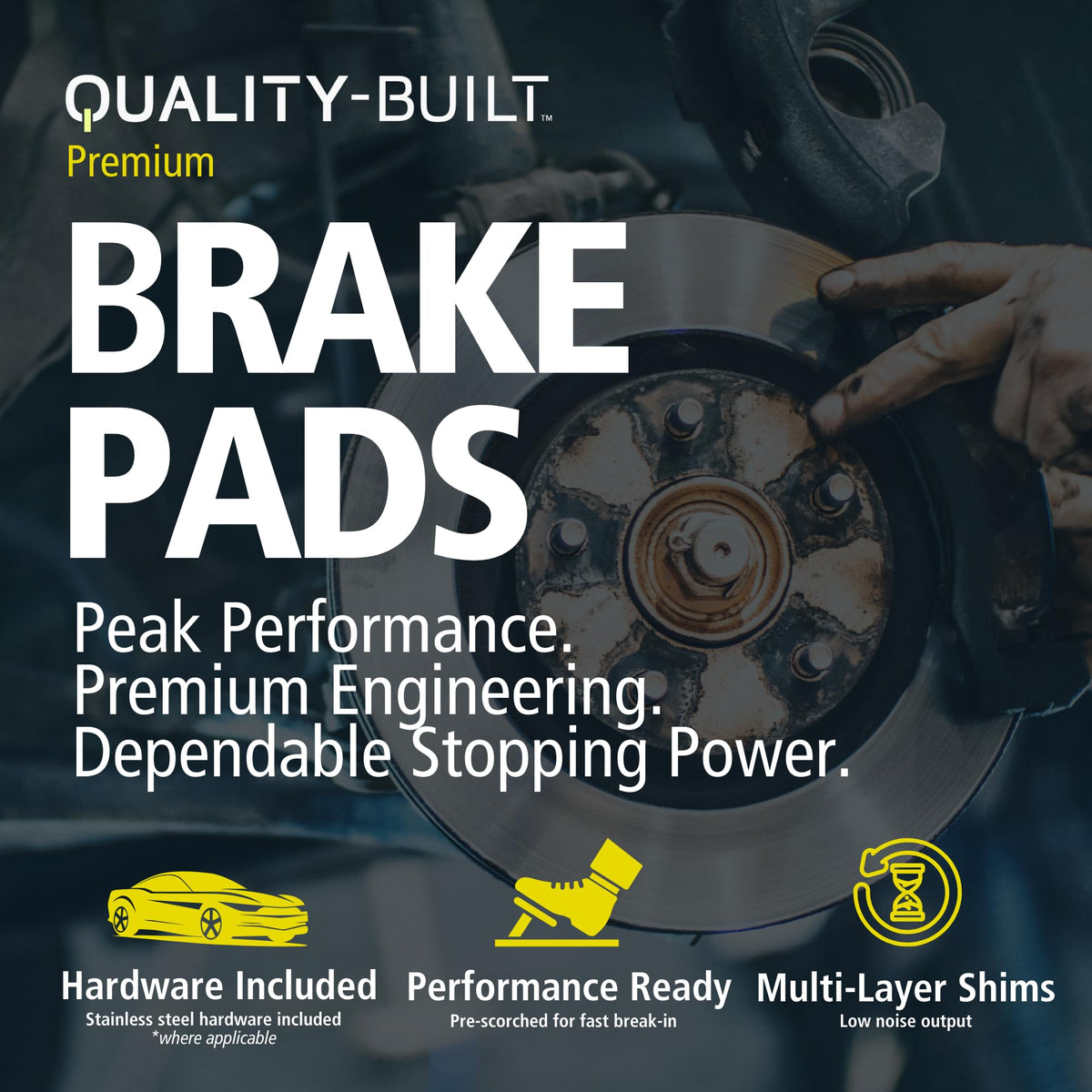 MPA 1001-0882M QUALITY-BUILT Premium Semi-Metallic Front Brake Pads 1001-0882M Compatible with 2002-2006 Buick/Chevrolet/GMC/Isuzu/Oldsmobile/Saab (9-7x,Ascender,Bravada,Envoy,Envoy XL,Envoy XUV,Rainier,SSR,Trailbl)
