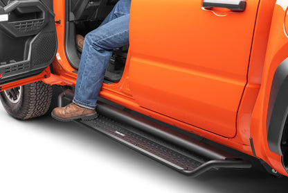 GO RHINO D14432T Go Rhino Dominator Xtreme D1 Sidesteps & Brackets | Cab Length, Mild Steel, Textured Black | D14432T | Fits 2024 Toyota Tacoma Double Cab