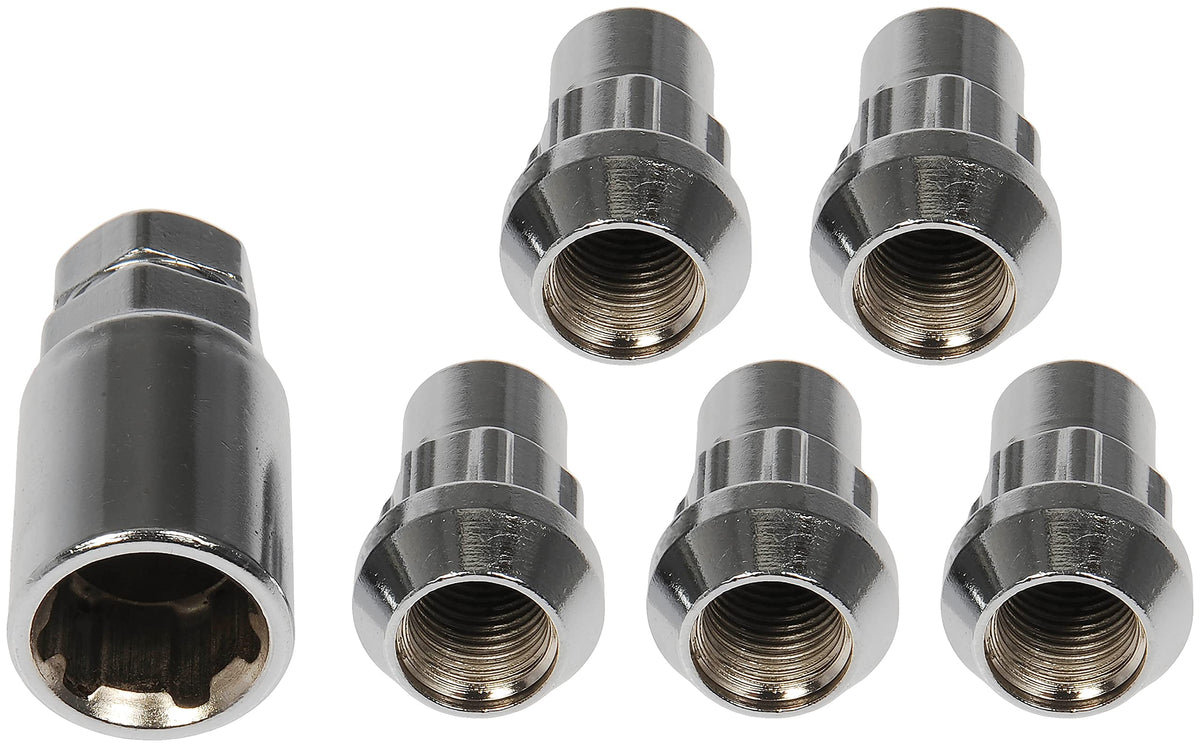 Dorman 712-628 WHEEL NUT LOCK CHROME ACORN SET M14-1.50