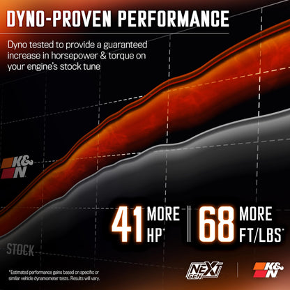 K&N FILTER 50-1598 K&N NextGen Cold Air Intake System: High-Flow Cotton Filter: Compatible with 2025-2026 RAM 1500; 50-1598