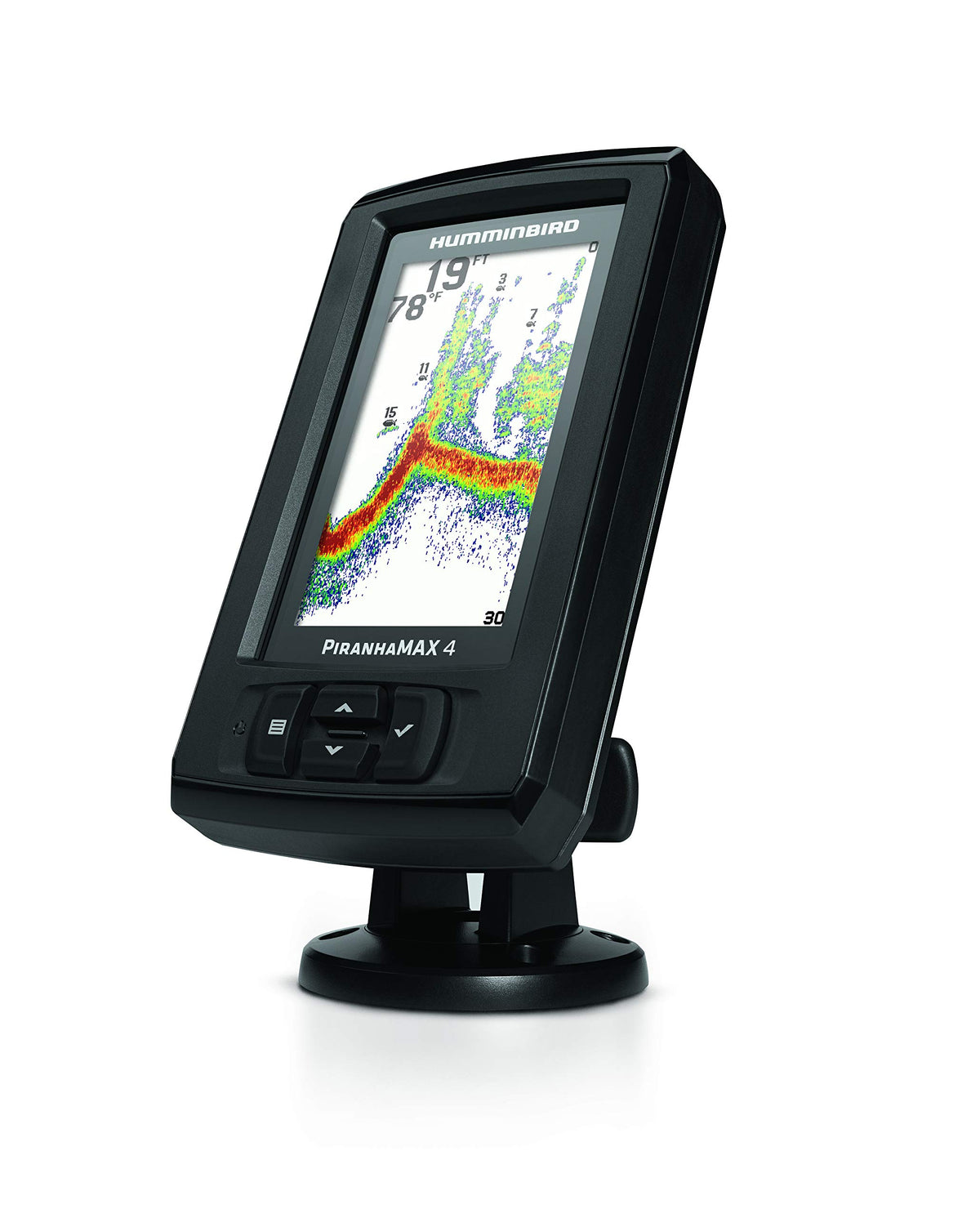 HUMMINBIRD 410170-1 Humminbird PiranhaMAX 4 Fish Finder with Transducer, Dual Beam Sonar, Portable Carrying Case