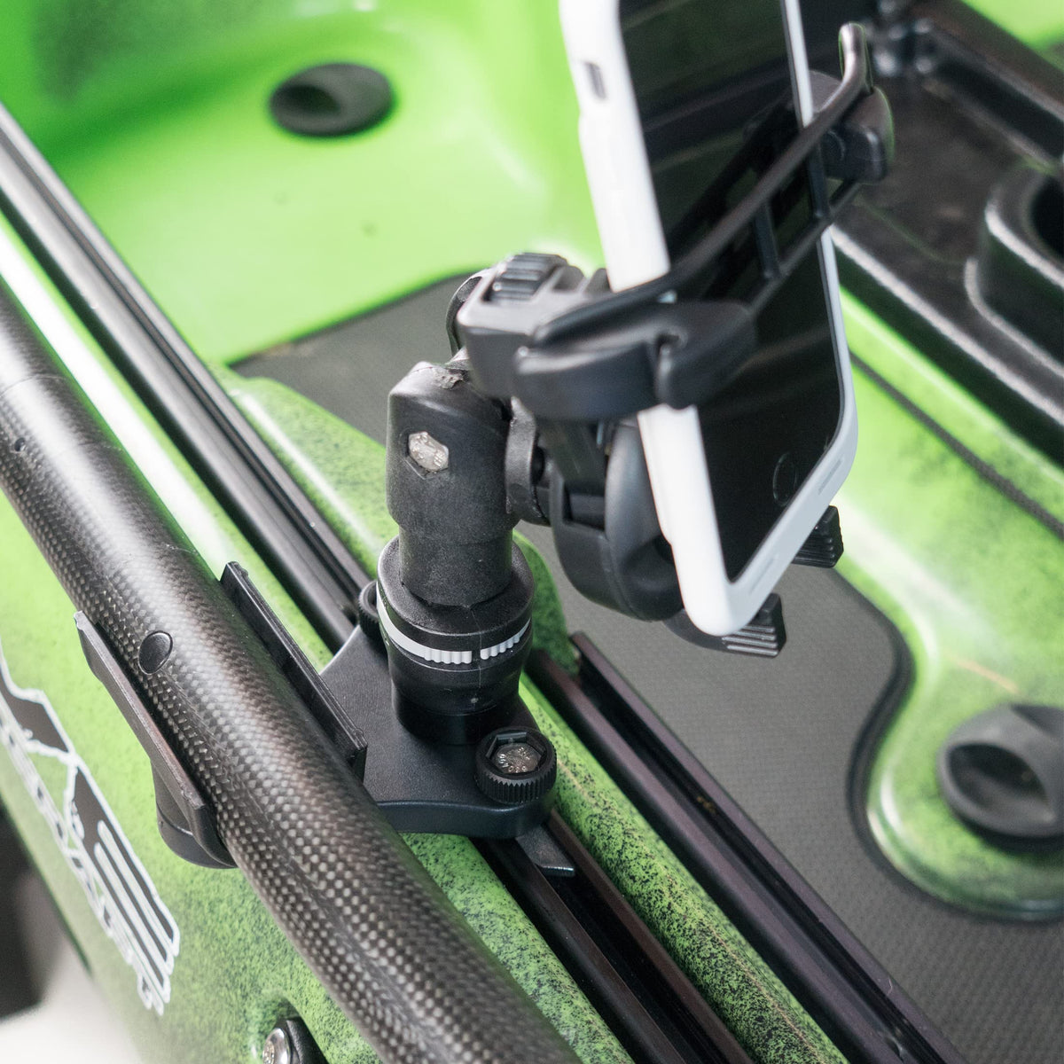 RAILBLAZA 08-0052-11 RAILBLAZA QuickGrip Kayak Paddle Holder Clip with Trackmount for Paddle Pole or Landing Net Storage