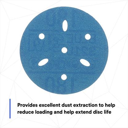 3M 36146 3M Hookit Blue Abrasive Disc, 321U, 36146, 3 in, 180+ Grade, Multi-Hole