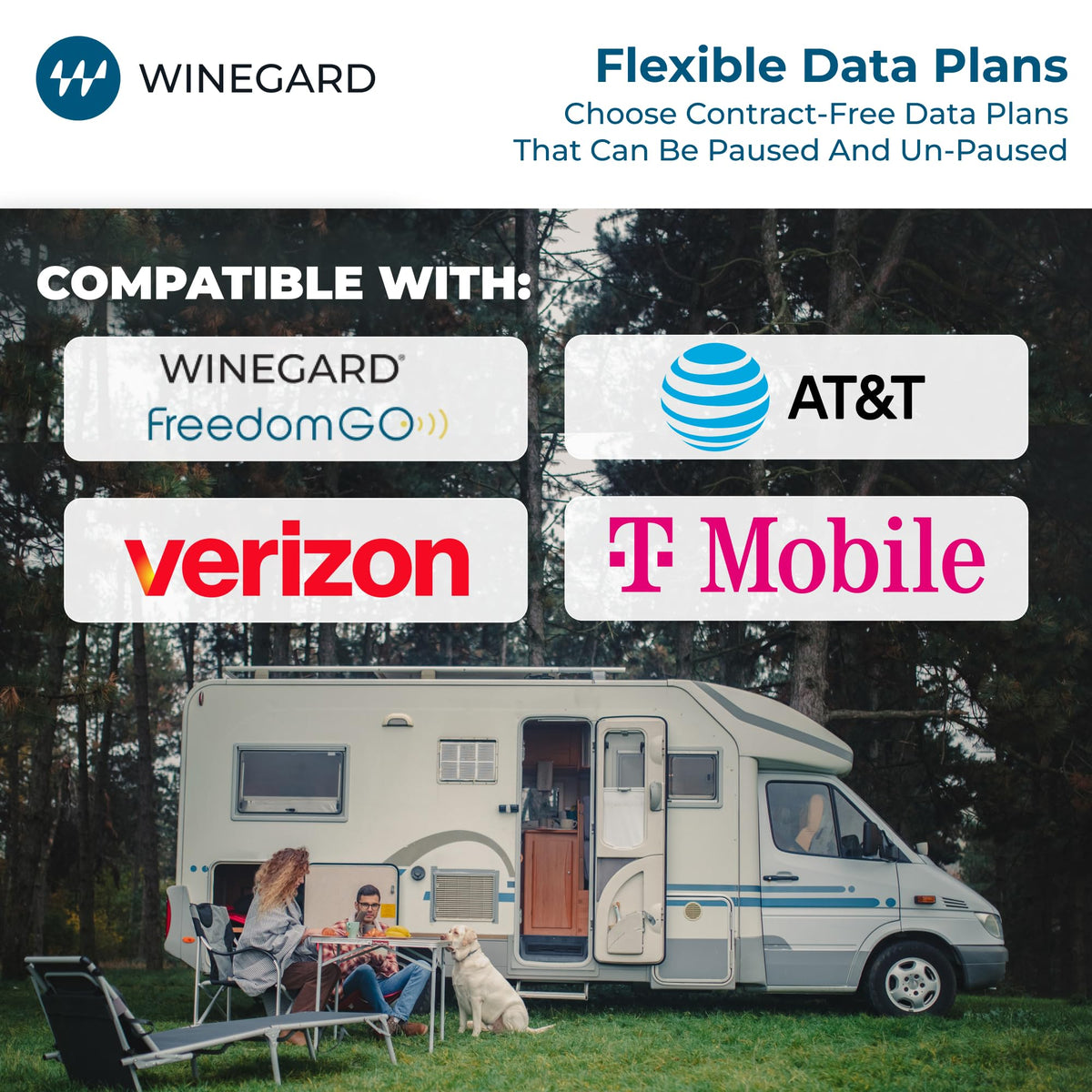 WINEGARD WF2-435 Winegard 434719 Connect 2.0 4G2 (WF2-435) 4G LTE and Wi-Fi Extender for RVs