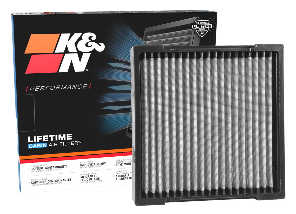 K&N FILTER VF2033 K&N LIFETIME Cabin Air Filter: Premium, Washable, Clean Air for your Cabin