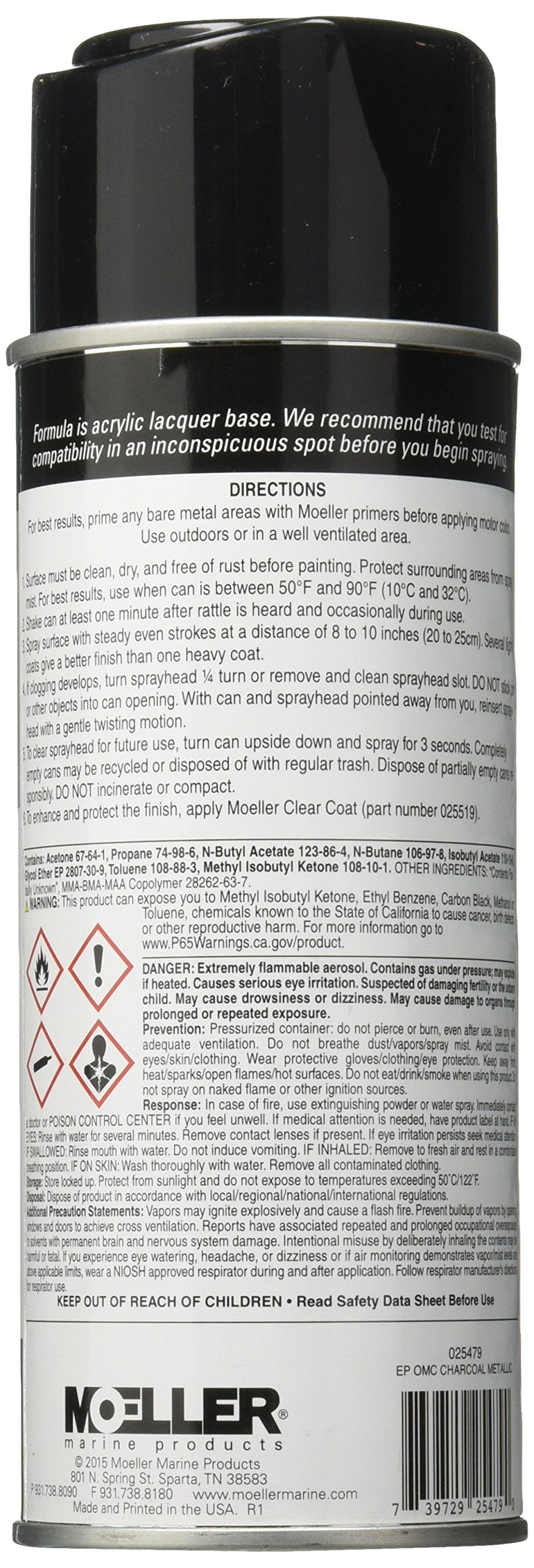 MOELLER 025479 Moeller 025479 EP Omc Marine Paint, Charcoal Metallic