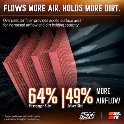 K&N FILTER 50-2630 K&N NextGen Cold Air Intake System: High-Flow Cotton Filter: Compatible with 2024-2025 FORD Ranger; 50-2630