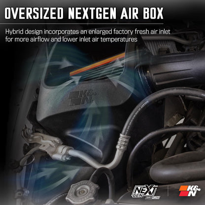 K&N FILTER 50-1564D K&N NextGen Cold Air Intake System: Dry-Flow Cotton Filter: Compatible with 2013-2024 RAM 1500, 1500 Classic; 50-1564D