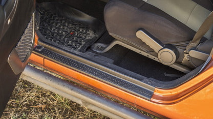 RUGGED RIDGE 11216.21 Rugged Ridge All-Terrain Entry Guards - Fits 2007–2018 Jeep Wrangler JKU 4-Door - Trail-Ready Look & Scratch Protection - Black Thermoplastic - 4-Piece Set