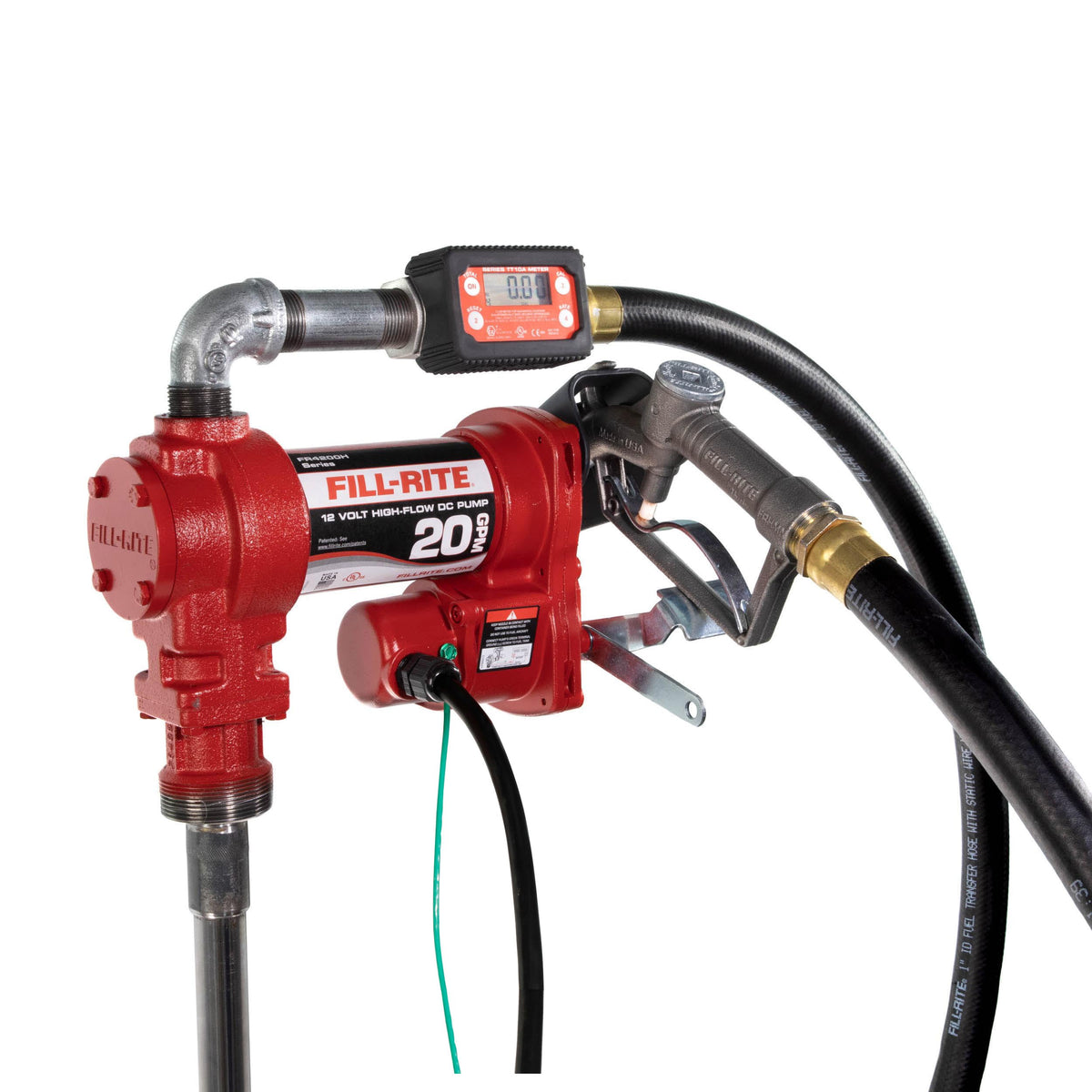 FILL RITE FR4219H Fill-Rite FR4219H 12V 20 GPM Fuel Transfer Pump with Standard Digital Meter Package | Gasoline, Diesel, Kerosene, Ethanol & Methanol Blends & Biodiesel