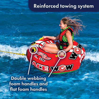 WOW SPORTS 15-1120 WOW Sports Ace Racing Towable Deck Tube - 1 Person