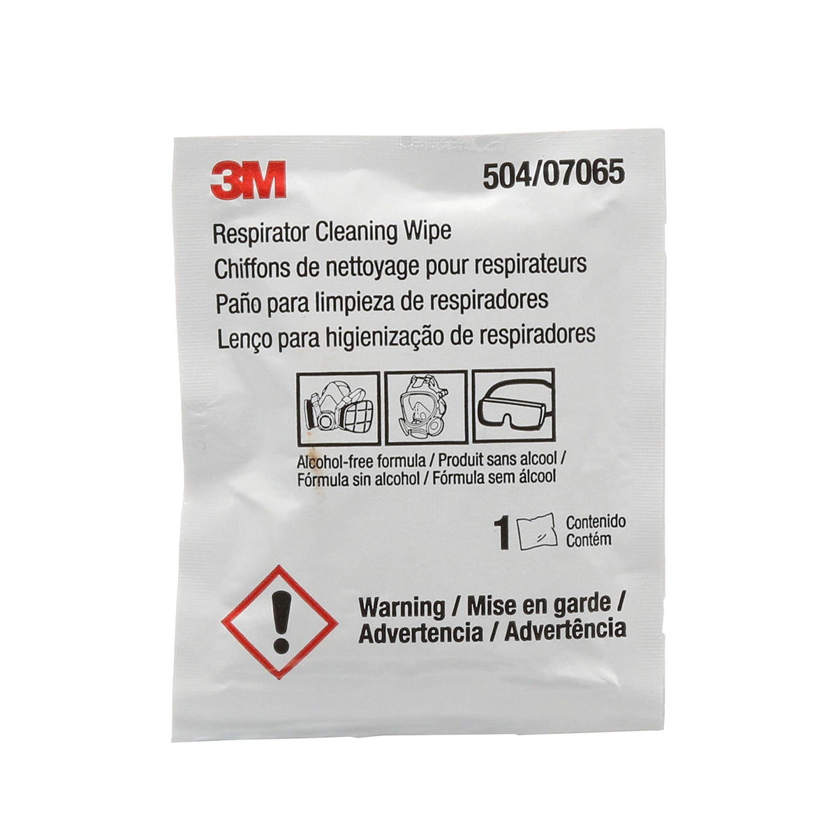 51131-07065 3M Respirator Cleaning Wipes,Alcohol-free respirator cleaning wipe - 1 Each