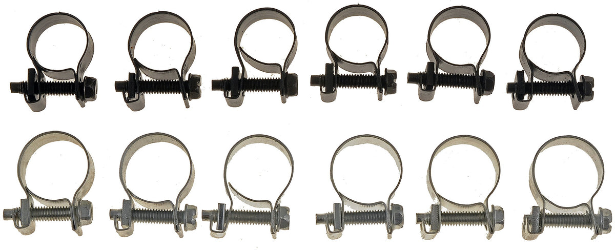 DORMAN 55172 Dorman 55172 Fuel Injector Hose Clamps - Range 9/16 To 5/8 In. (14 To 16mm), 12 Pack Universal Fit