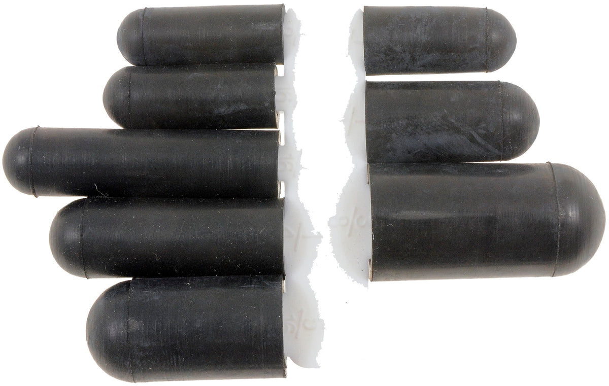 DORMAN 47396 Dorman 47396 Rubber Black Vacuum Cap Assortment, 8 Piece Universal Fit