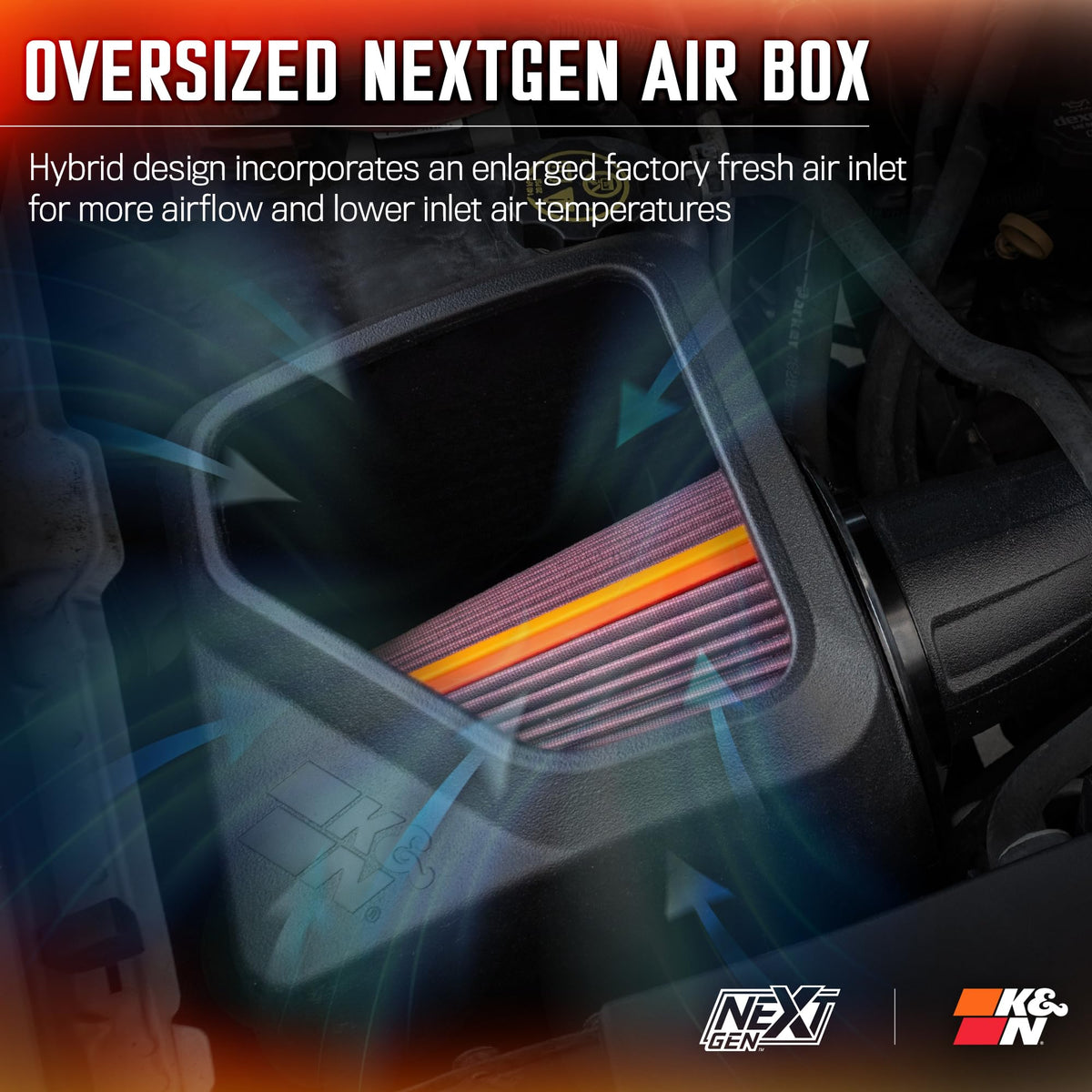 K&N FILTER 50-3070 K&N NextGen Cold Air Intake System: High-Flow Cotton Filter: Compatible with 2009-2014 Cadillac/Chevrolet/GMC: Escalade, Avalanche, Silverado, Suburban, Tahoe, Sierra, Yukon, 50-3070
