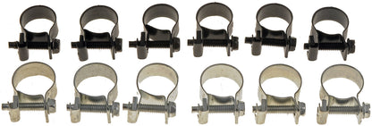 DORMAN 55172 Dorman 55172 Fuel Injector Hose Clamps - Range 9/16 To 5/8 In. (14 To 16mm), 12 Pack Universal Fit
