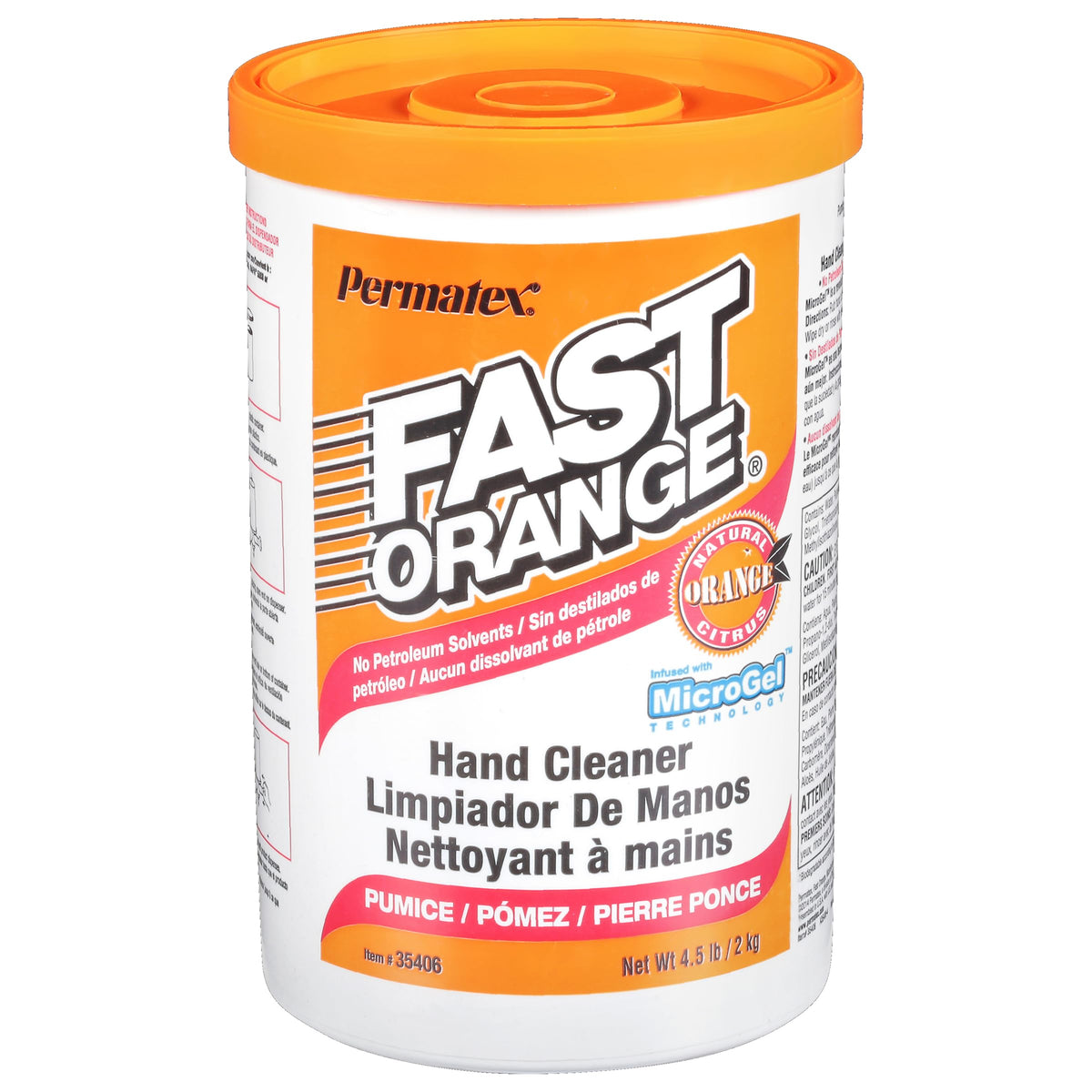 PERMATEX 35406 Permatex 35406 Fast Orange Pumice Cream Hand Cleaner, 4.5 lbs
