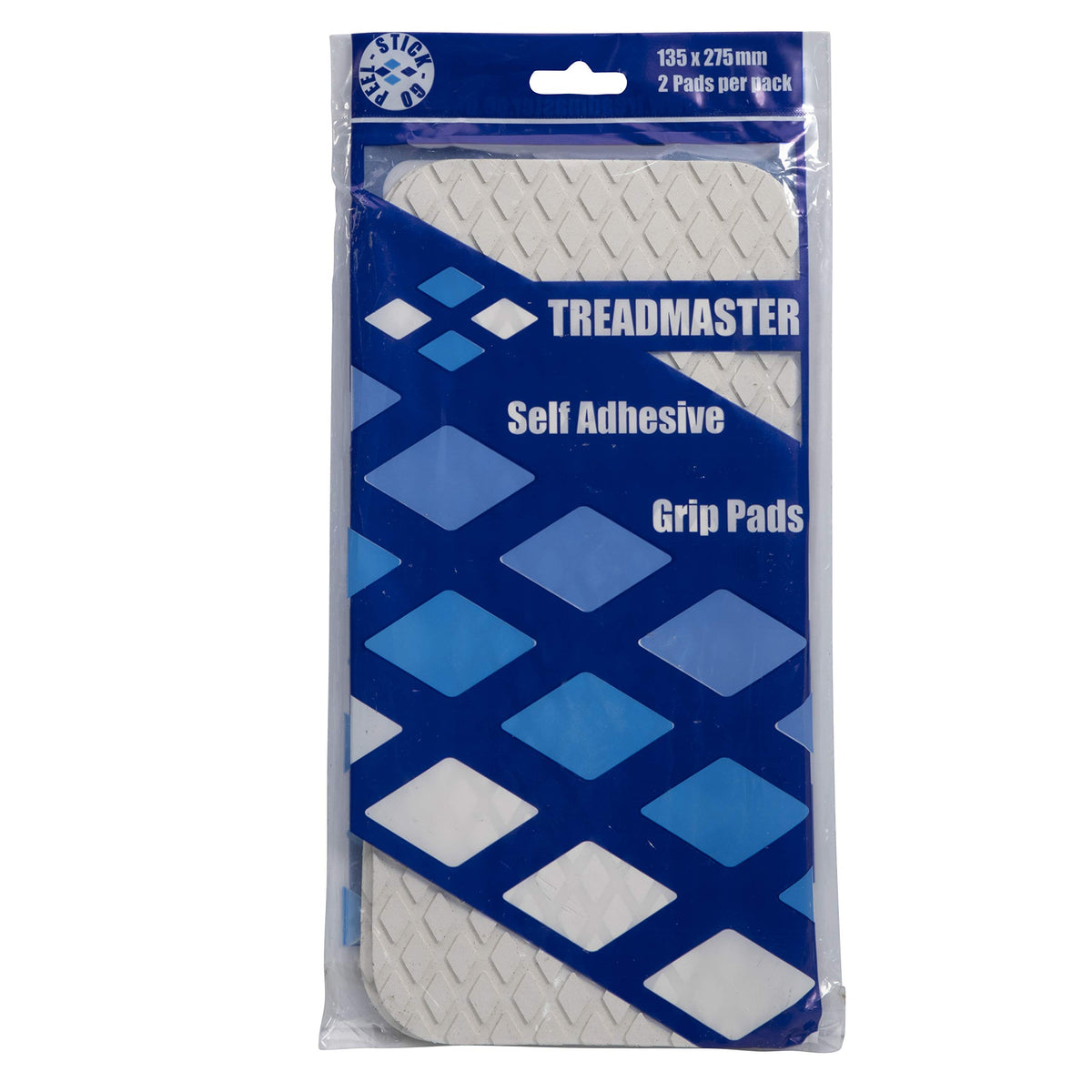 LEWMAR JWTU200023 Lewmar Treadmaster Diamond Step Pad, Size 1, Measures 10-34" W x 5-1/4" D, self-Adhesive Backing, Chemical Resistant Nitrite PVC Construction, 2 Pack, White Sand - 2020212501