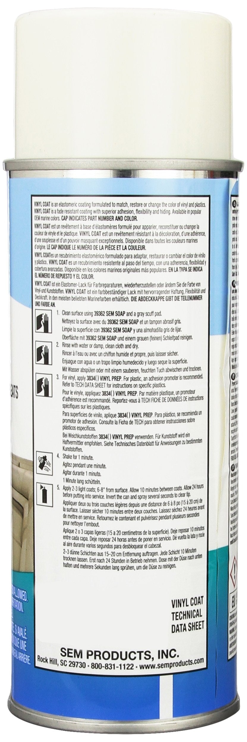 SEM PRODUCTS M25063 Sem Products M25063 VINYL COAT - RANGER WHITE