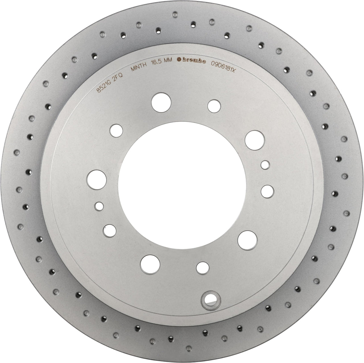 Brembo 09.D618.1X Xtra UV Coated vented drilled Rear Brake Rotor